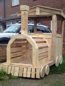 pallet-made-train-engine